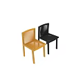 Modern Black Lounge Chair With Woven Back And Solid Wood Legs Design