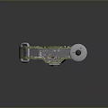 Green Tactical Weapon With Antenna Control Panel And Structural Components