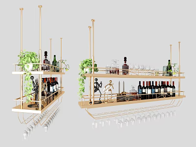 Modern wine rack 3d model