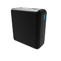 Black Multi Port USB Charger With Multiple USB Ports And Blue Indicator