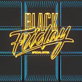 Neon Black Friday Special Offer Lighting Combination with Blue Grid Frame Design 3d model