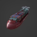 Royal Atlantic Line Container Ship With Red Hull White Superstructure And Colored Containers