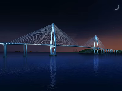 bridge bridge bridge suspension bridge 3d model