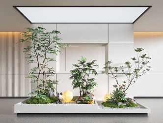 Modern Indoor Landscape Landscaping Landscape Setches Indoor Landscape Indoor Landscape Bryophytes Plant Heap 3d model