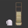 Wooden Pet Furniture with Multi Tier Shelf Hole Design Circular Ring and Modern House Shape