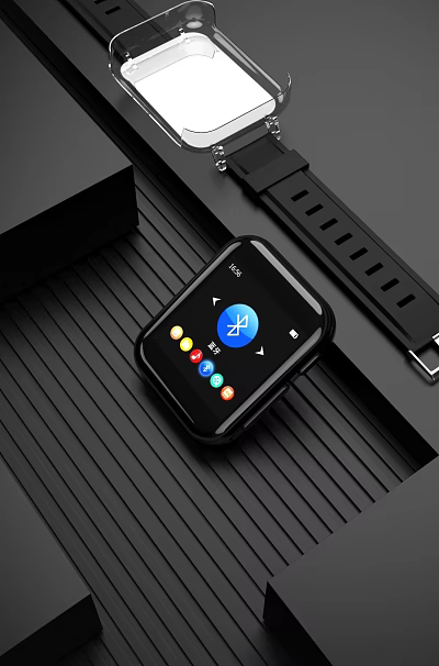 Smart Watch With Bluetooth Connection And Colorful App Icons 3d model
