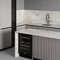 Modern Kitchen Interior Design With Marble Island Countertop Cabinets And Appliances