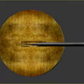 Traditional Japanese Katana Weapon with Blue Scabbard and Gold Accent Handle