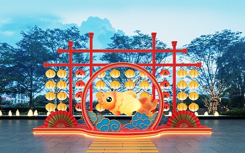 National Tide Year of the Snake Meichen Lantern Festival Lantern Festival Commercial Meichen Lantern Festival Activities 3d model