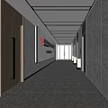 Modern elevator hall company aisle corridor display area aisle display office aisle enterprise corridor office building corridor 3d model