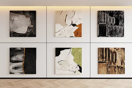 Modern Decorative Painting Art Hanging Painting Photo Wall 3d model