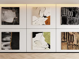 Modern Decorative Painting Art Hanging Painting Photo Wall 3d model