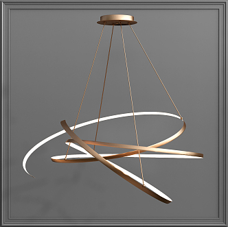 Light Luxury Chandelier 3d model