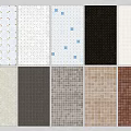Wall Decorations Tiles Small Tiles Seamless Ceramic Mosaic Classic Color Matching Hong Kong Style Retro 3d model