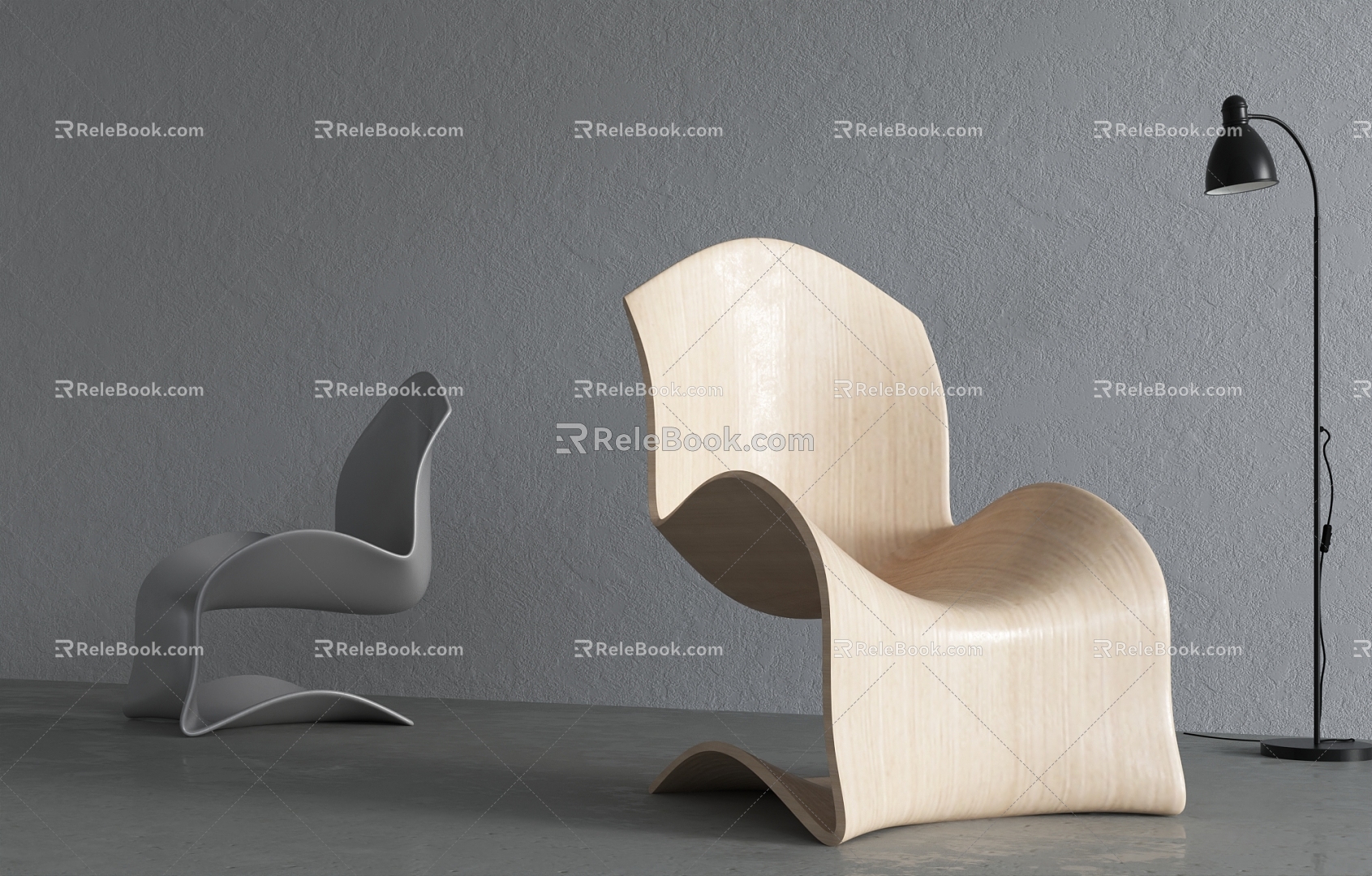 Modern single chair chair model