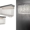 Modern Crystal Wall Light With Sleek Metal Frame And Decorative Design 3d model