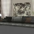 Three-seat sofa 3d model