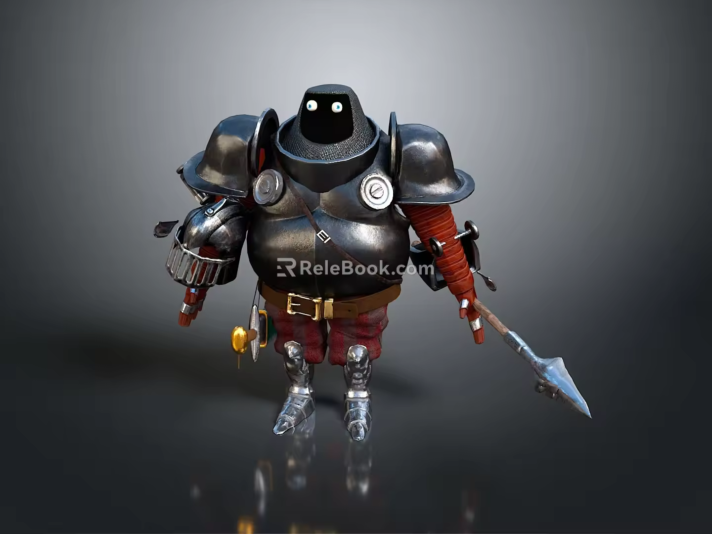Robot Assistant Small Robot Butler Robot Butler Figure Game Figure 3d model