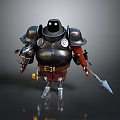 Robot Assistant Small Robot Butler Robot Butler Figure Game Figure 3d model