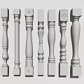 Display of Different Design Decorative Balusters for Home and Commercial Railings