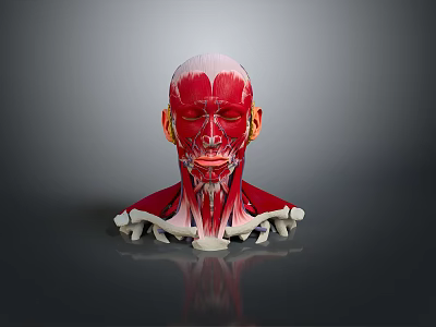 head muscles facial muscles facial muscles human muscles human muscles 3d model