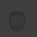 Vintage Wooden Barrel Crafted With Natural Stone And Solid Wood Details
