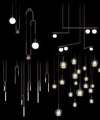 Modern chandelier Minimalist chandelier 3d model