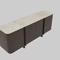 Modern Wooden Brown Dresser With Minimalist Design And Storage Cabinets