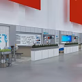 Modern Industrial Office Pantry With Comfortable Lounge Seats And Full Set Of Fitness Facilities