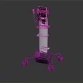 Advanced Mobile Medical Monitoring Device With Digital Display And Rolling Wheels