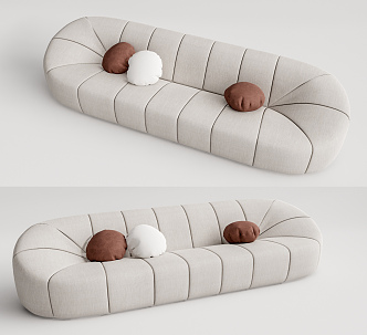 Modern Multiplayer Sofa Double Sofa 3d model