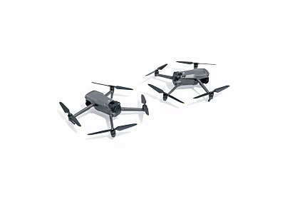 Two Modern Drones With Foldable Arms And Propellers For Aerial Photography 3d model