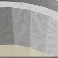 Modern Curved Marble Reception Desk With Staff Blue Welcome Wall And Plant
