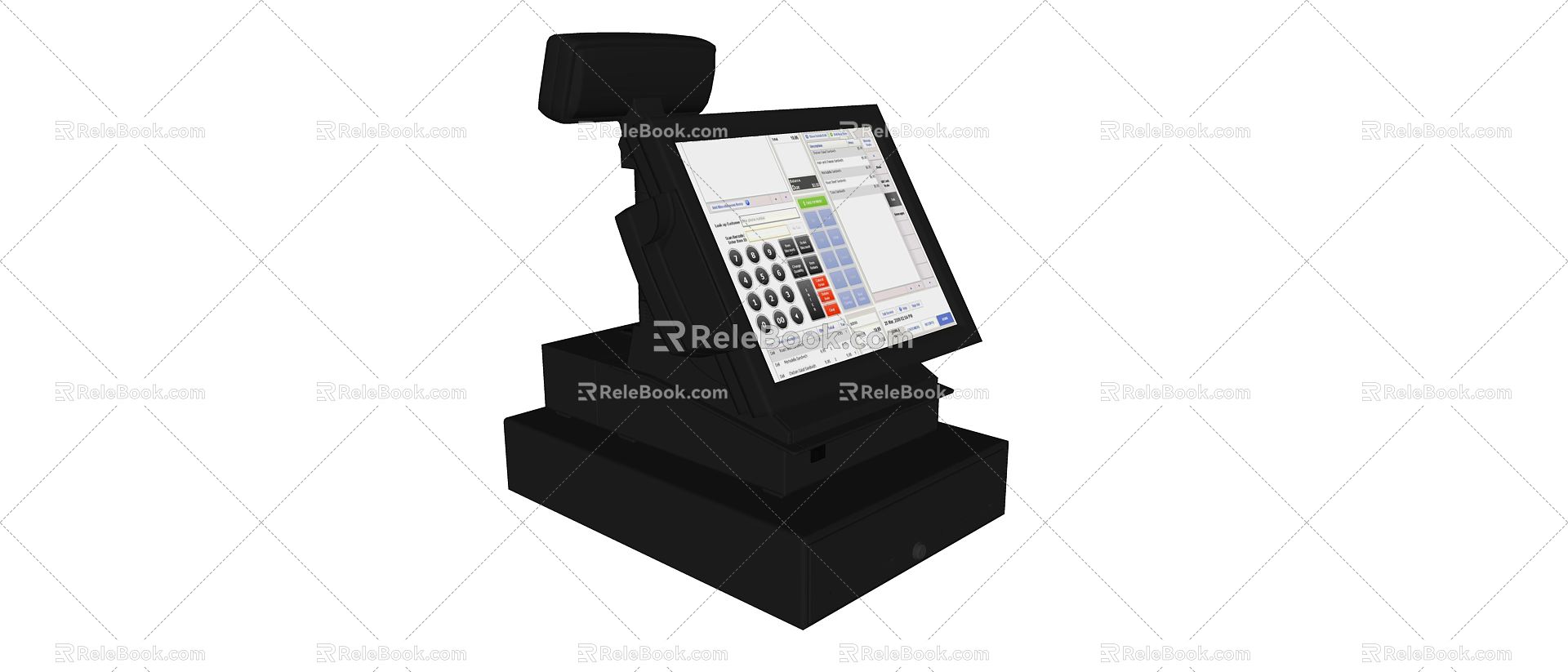 Modern cash register office cash register model