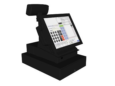 Modern cash register office cash register model