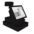 Modern cash register office cash register 3d model
