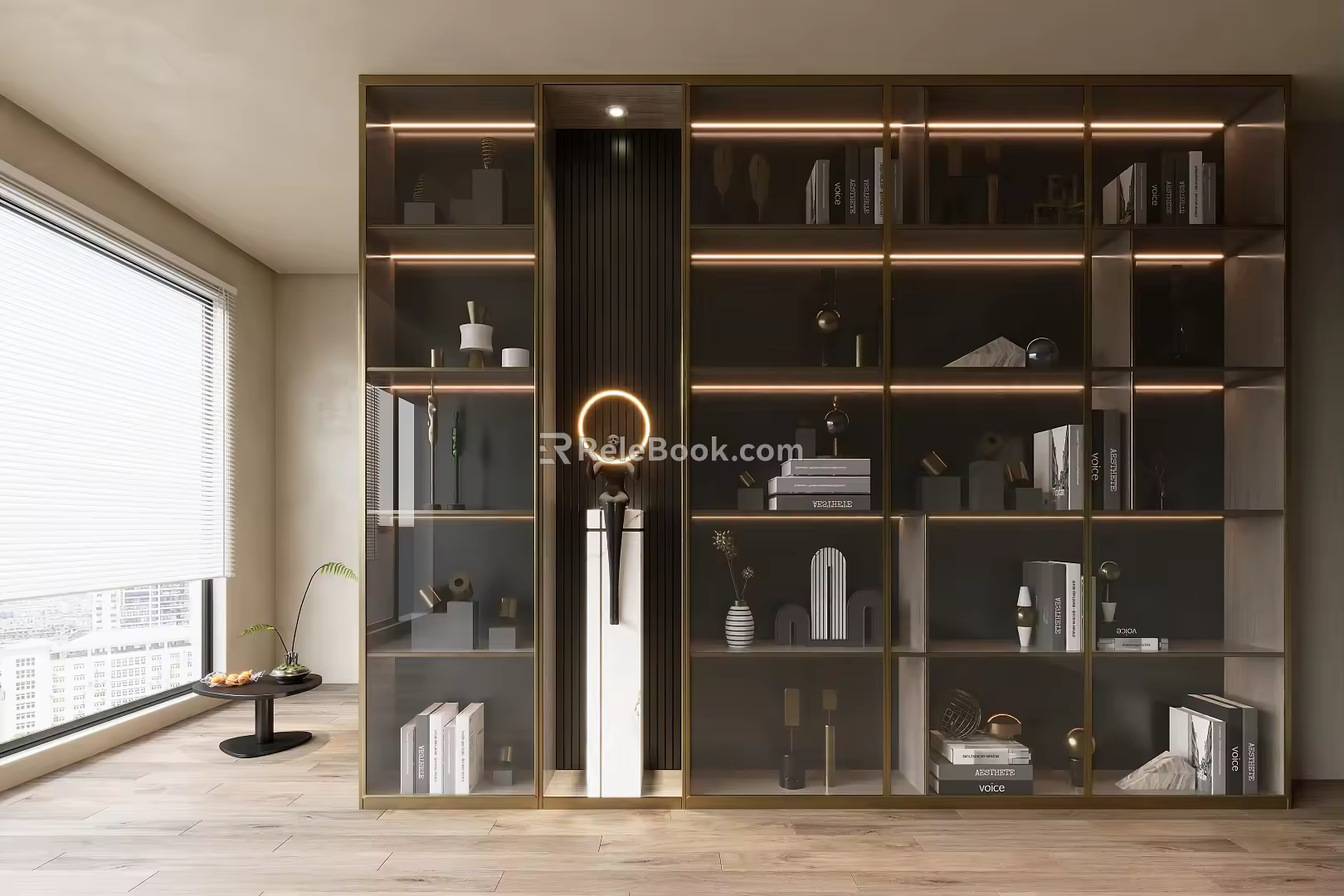 Bookcase display cabinet 3d model