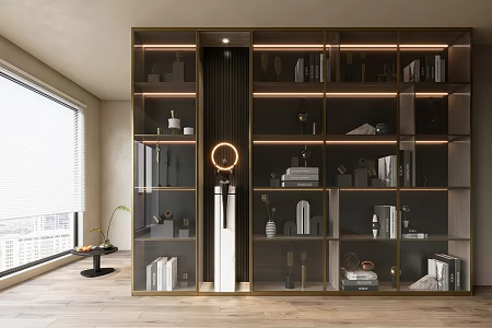 Bookcase display cabinet 3d model