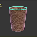Woven Animal Shaped Brown Trash Bin With Classic Design For Home Use