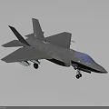 Gray Fighter Jet Model With Sleek Design Transparent Canopy Underwing Missiles And Landing Gear Deployed