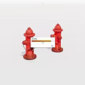 Two Red Fire Hydrants As Essential Public Safety Facilities In Urban Areas