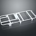 White Metal Frame Structure With Rectangular Holes And Support Legs For Industrial Use