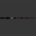 Decorative Magic Wand Weapon With Intricate Carved Design And Wooden Handle