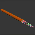 Industrial Equipment Orange Cable With Internal Metal Wires And Fiber Structure