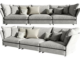 Modern three-seat sofa 3d model