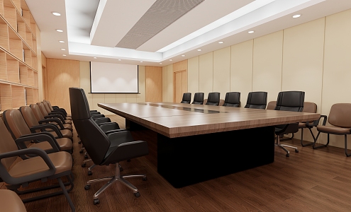 Modern Meeting Room Meeting Table and Chair 3d model