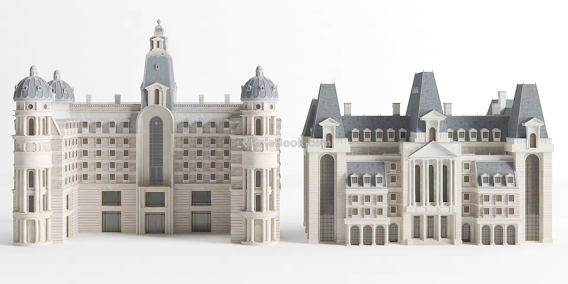 European-style castle combination 3d model