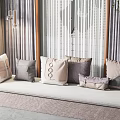 Modern pillow combination 3d model
