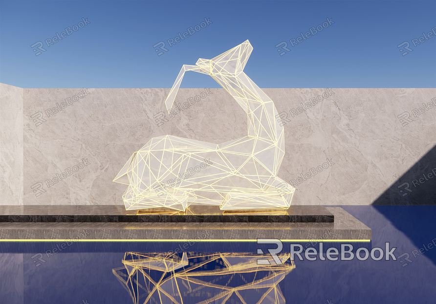 Modern City Sculpture Deer Creative Landscape Sculpture Animal Sculpture Sculpture Alien Interactive Sculpture Art Alien Device Abstract Sculpture Art Ornaments model