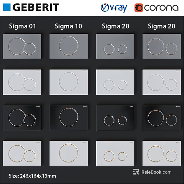 Sigma Series Daily Washing Essentials Featuring Round Shapes In Various Sizes 3d model 